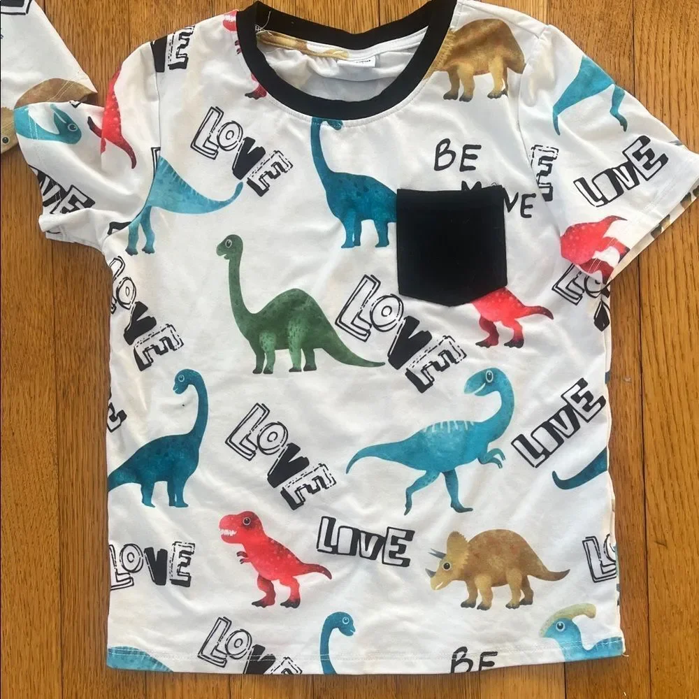 Brother & Sister Dinosaur Print matching outfits